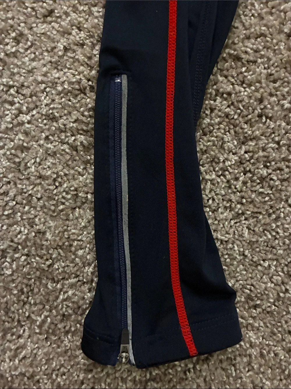 Nike Navy Blue Leggings with Red Accents